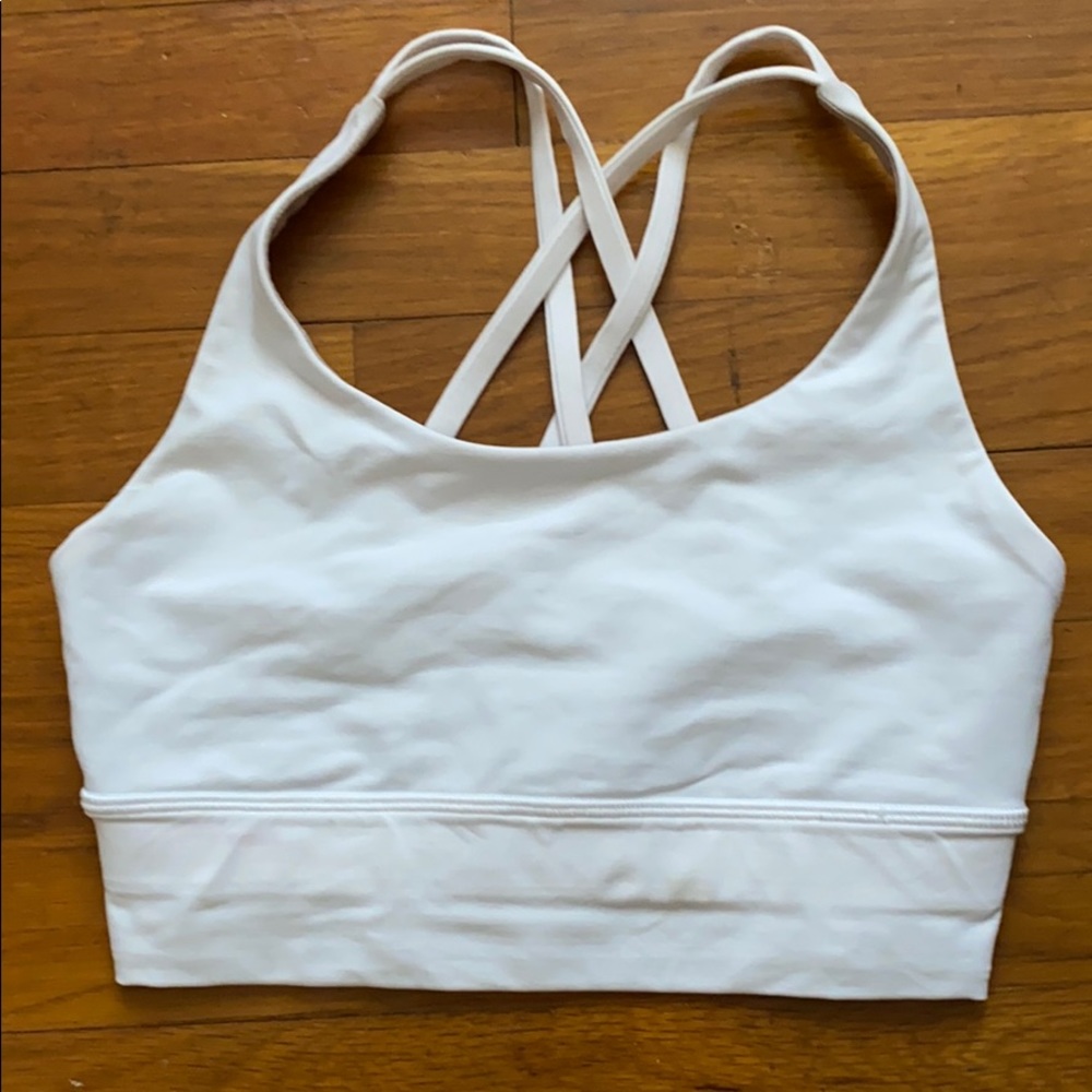 Lululemon energy bra longline size 4 white